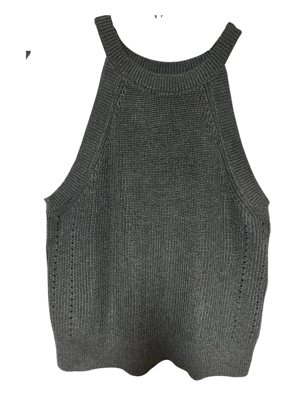 GENTLE FAWN Women's Gray Halter Knit Tank Top. Size L